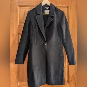 Soia & Kyo Black Wool Blend Coat Jacket Sz XS Pockets / !different brand button